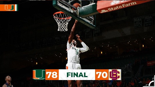 Miami pulls out 78-70 win over upset-hungry Bethune-Cookman