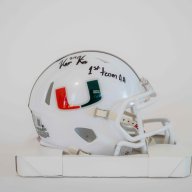 Kamren Kinchens autographed Miami Hurricanes white mini helmet 1ST TEAM ALL AMERICAN INSCRIPTION