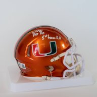 Kamren Kinchens autographed Miami Hurricanes orange mini helmet 1ST TEAM ALL AMERICAN INSCRIPTION