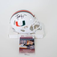 Frank Gore Miami Hurricanes autographed white Riddell speed mini helmet JSA witness UM HOF