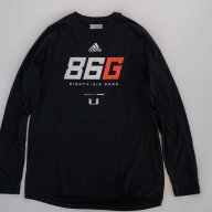 PLAYER EXCLUSIVE ADIDAS 86 GANG black long sleeve shirt size large