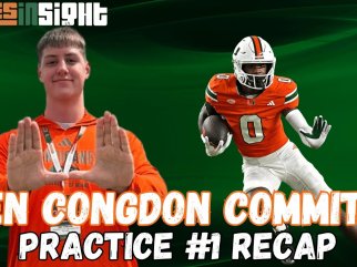 Miami lands 4-star OL Ben Congdon + Practice #1 Recap